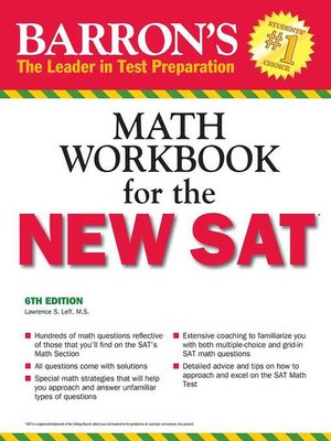 cover image of Math Workbook for the NEW SAT